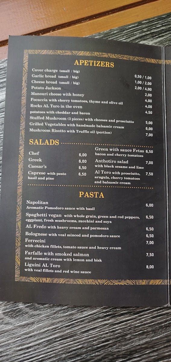 Menu Pizza Al Toro-5